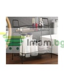 Етажерка 2 етажа кухня/баня черна loft